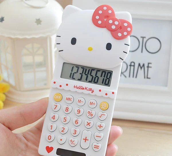 Prix pour 9 pcs/lot nouveau mignon école stretch de base électronique calculatrice hello kitty 8 digitals calcul cadeaux pour les filles Prix pour 9 pcs/lot nouveau mignon école stretch de base électronique calculatrice hello kitty 8 digitals calcul cadeaux pour les filles