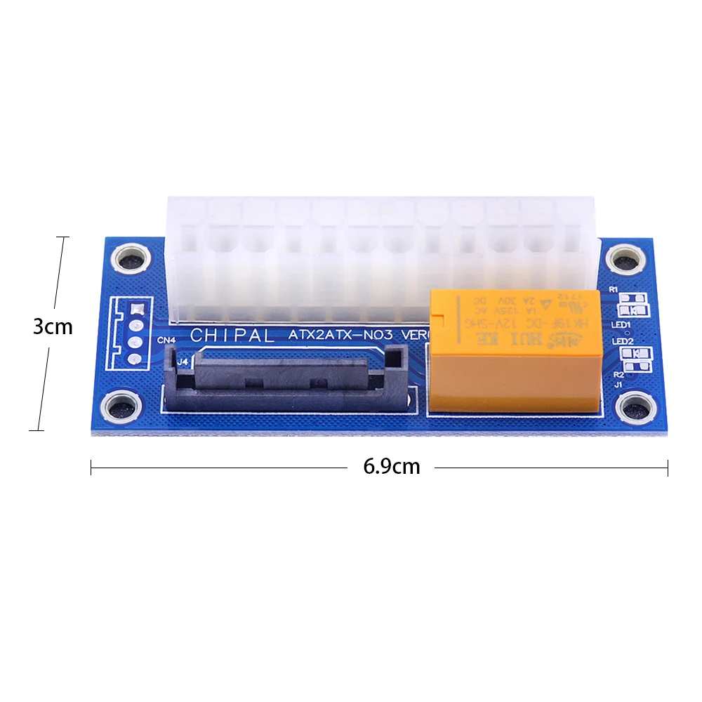CHIPAL 100 шт. ATX 24Pin SATA 15Pin двойной PSU адаптер Molex Питание синхронизации Starter Extender Cable Card