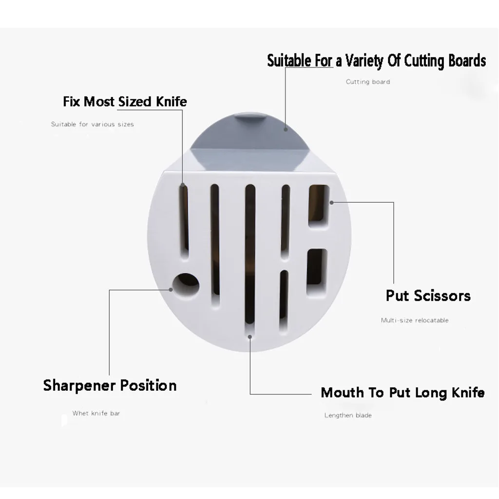 Пластиковый простой и универсальный кухонный инструмент стойка для хранения кухонного ножа держатель разделочной доски Органайзер