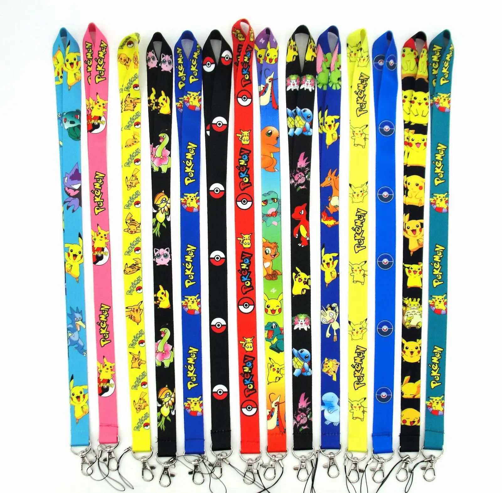

Anime Pokemon pikachu Squirtle Squad Lanyard Cosplay Cartoon Cute Neck Strap For ID Badge Holders Unisex Accessories