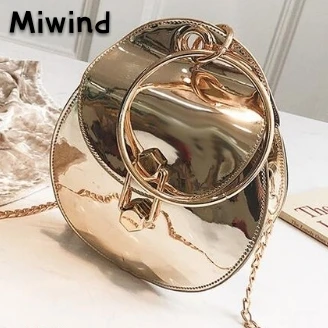 

Luxury Design Woman Bag Mirror Silver Clutch Handbag Purse Female Bright Surface Chain Shoulder Bag Patent Leather Crossbody Bag