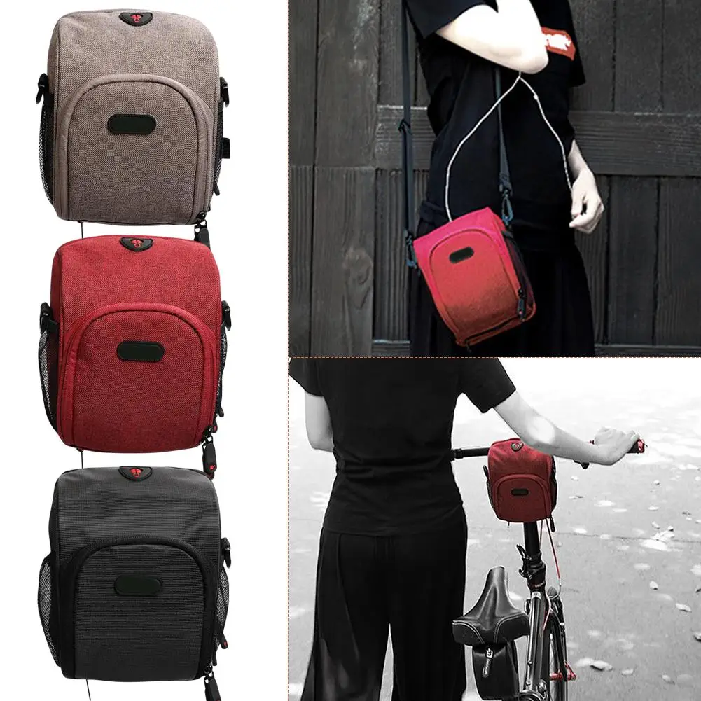 cheap Bicycle Scooter Head Bag Folding Handlebar Bike Saddle Bag Riding Shoulder Waterproof Phone Front Bags Skateboard Front Packs