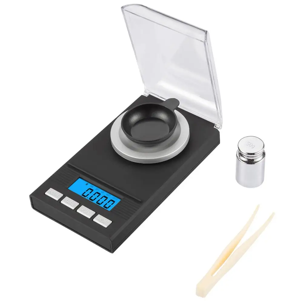 

AMIR Digital Kitchen Scale Scale 50g/0.001g LCD Mini Pocket Jewelry Scales Food Cake Lab Diamond Medicine 6 Units Scales