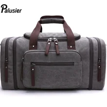 Классический Повседневное Для мужчин Холст Путешествия Портативный плечо вещевой мешок модные однотонные большой Ёмкость мужской Посланник Сумки