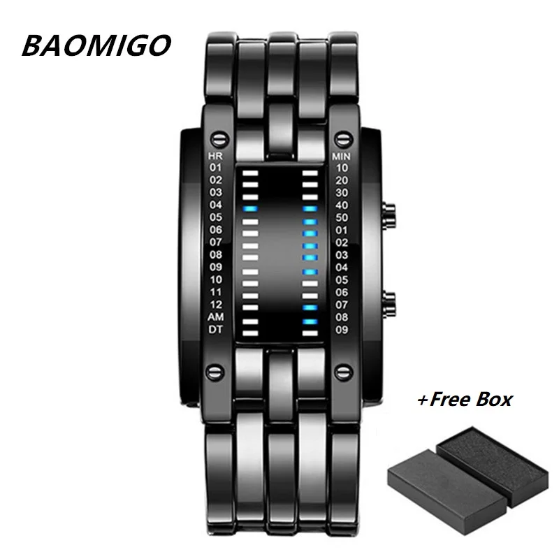 

BOAMIGO Fashion Creative Watches Men Luxury Brand Digital LED Display Waterproof Male Clock Lover's Wristwatch Relogio Masculino