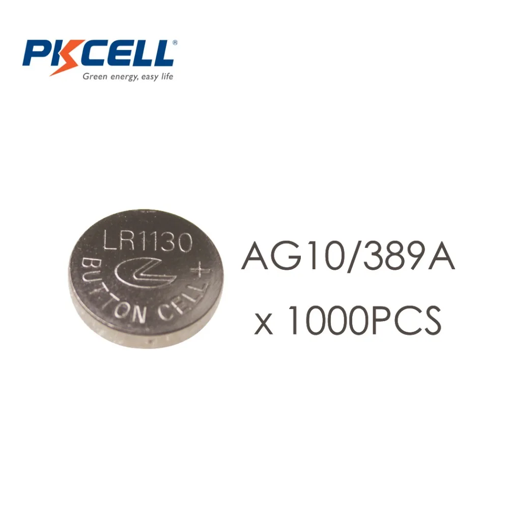 1000x1,5 V AG10 Батарея 389a L1131 189 389 LR1130 SR1130 LR54 аккумуляторы таблеточного типа