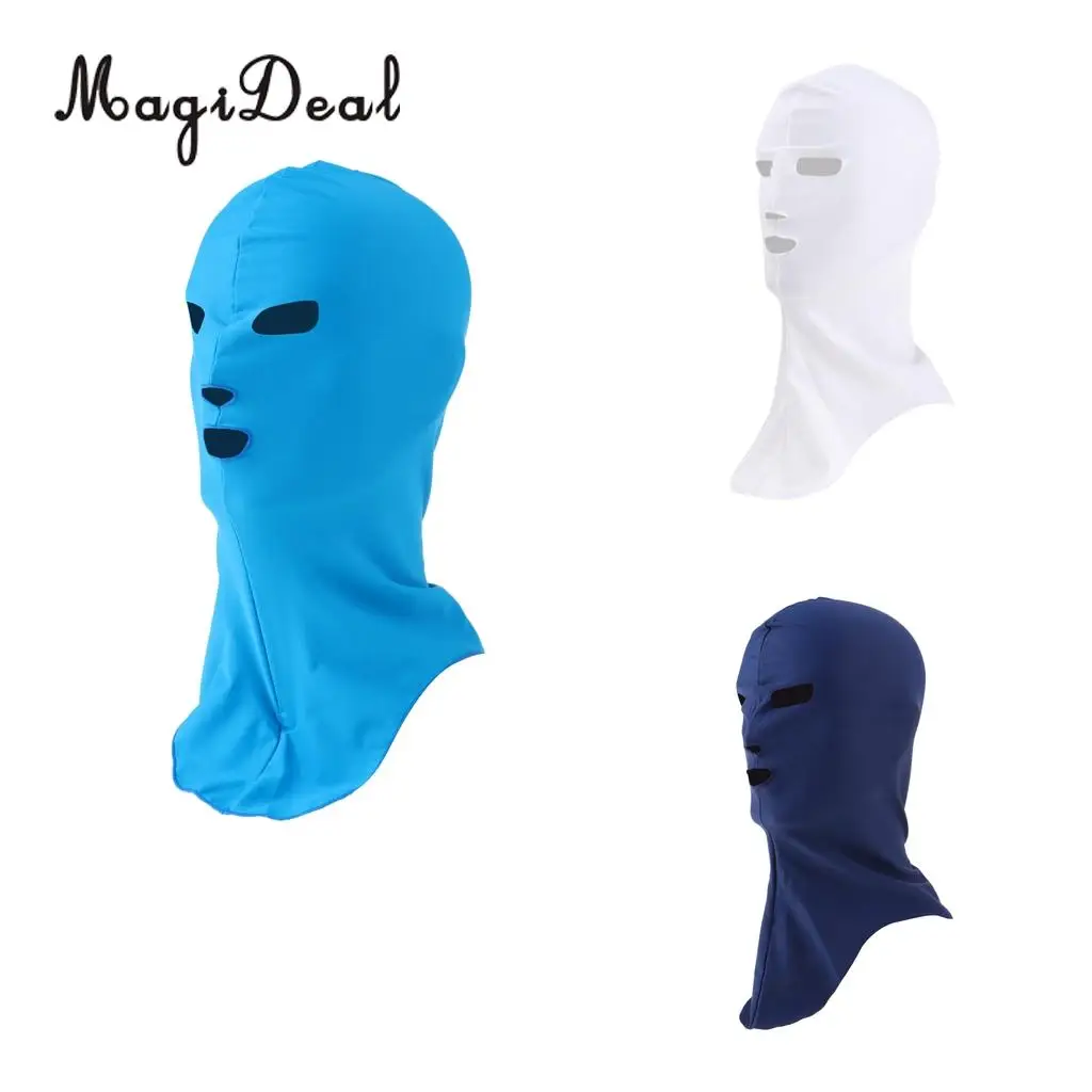MagiDeal Men Women Snorkeling Swim Cap Sun Protection UV Rash Guard Full Face Mask Head Neck Cover Swimming Headwear
