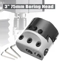 Высокое качество 3 ''75 мм скучно голову фрезерный станок с 3 шт. Гаечные ключи для 18 мм высверливания резак