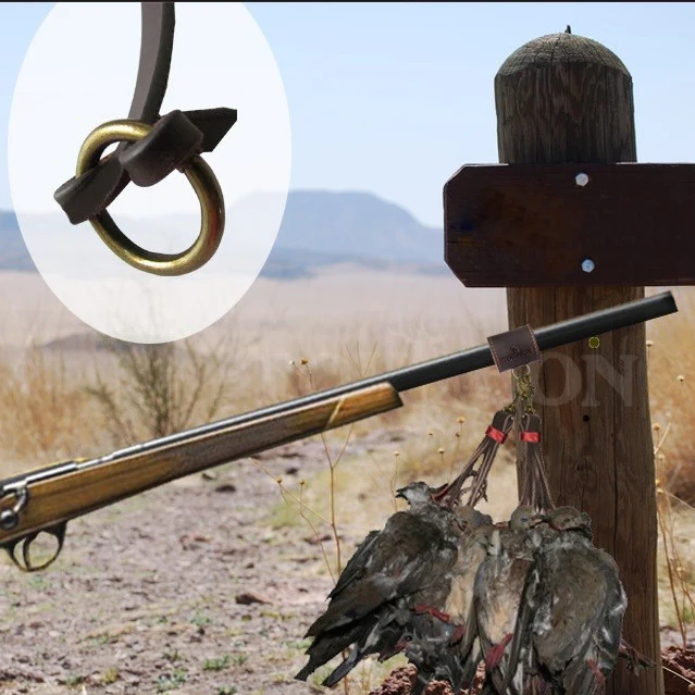 12 Stap Classic Retro Genuine Leather Prey Carrier Hook Waist Hunting