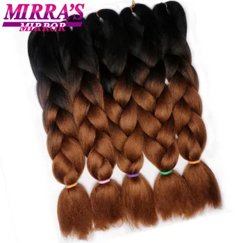 

Mirra’s Mirror Ombre Braiding Hair Extensions Synthetic Hair Crochet Braids Jumbo Braids Blue Blonde Green Hair