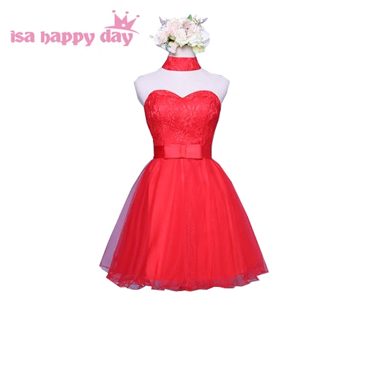 Sekolah Tinggi Sederhana Strapless Remaja Prom Gaun Ulang