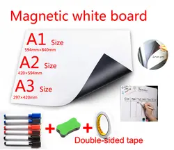 Магнитная белая доска магниты на холодильник прямая Адсорбция металлических поверхностей белая доска сухое вытирание презентационные
