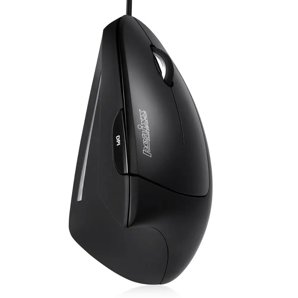 Mão do Mouse Original Alemanha Perixx Design Ergonômico Wired Vertical Rato Anti 2000 Dpi 6 Botões Perimice-513 - Imagem 2
