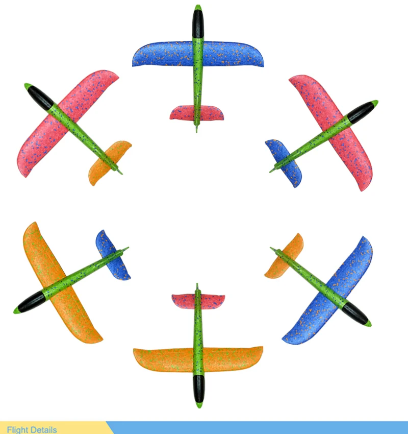 Красочный 34 см самолет из пеноматериала игрушки хватать руками Летающий планер игрушки-самолеты для детей вне двери игры