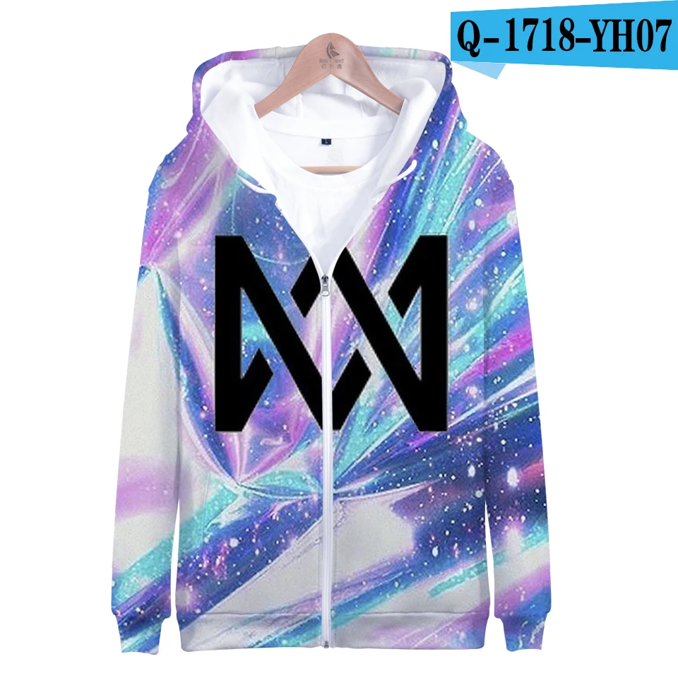 Marcus and Martinus Harajuku Zipper Jacket Marcus Martinus 3D Hoodies Sweatshirt Women/Men singer Hoodies Women Plus Size - Цвет: Color  5