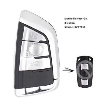 

KEYECU Keyless-Go Modify Remote Key 3 Button 315MHz PCF7952 for BMW CAS3 3/5 Series X5 X6