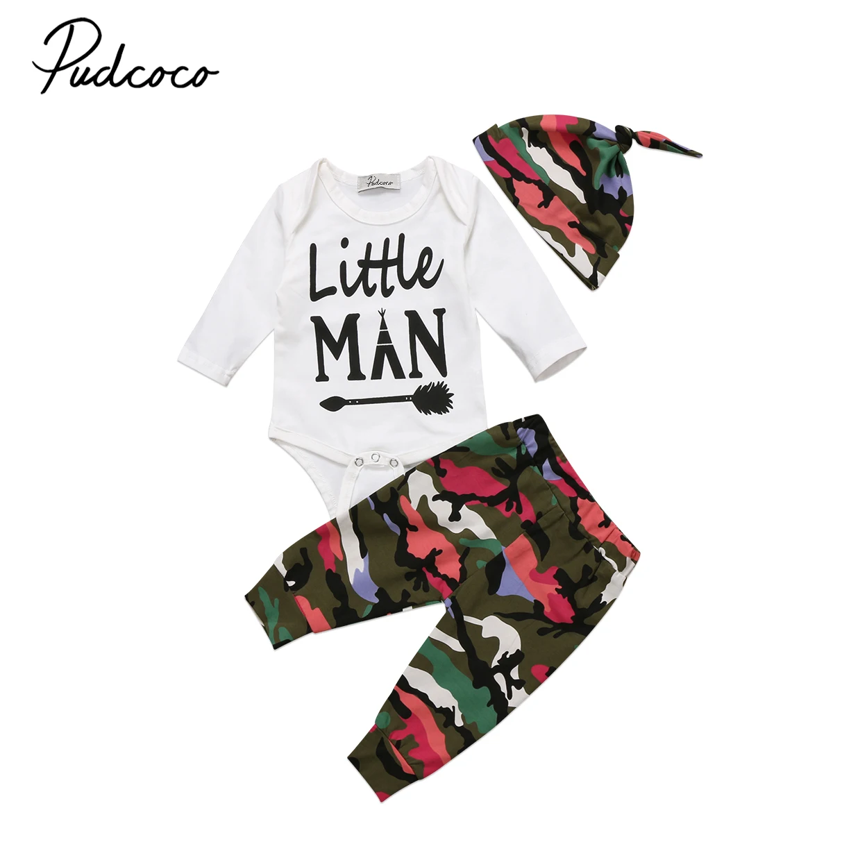 3 шт. Детские камуфляжные брюки и шапка|newborn baby clothes set|baby set3pcs newborn |