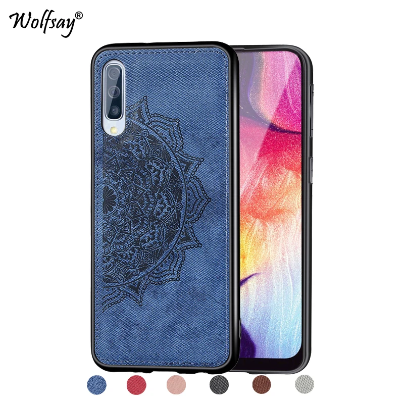 

For Samsung Galaxy A70 Shockproof Soft TPU Cloth Texture Hard Phone Bumper For Samsung Galaxy A70 Cover For Samsung A70 Fundas