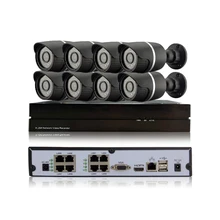 HD 720P 1.0MP 8ch POE Security IP Camera System Network P2P surveillance Outdoor 8CH POE NVR Onvif Private Protocol CCTV Kit