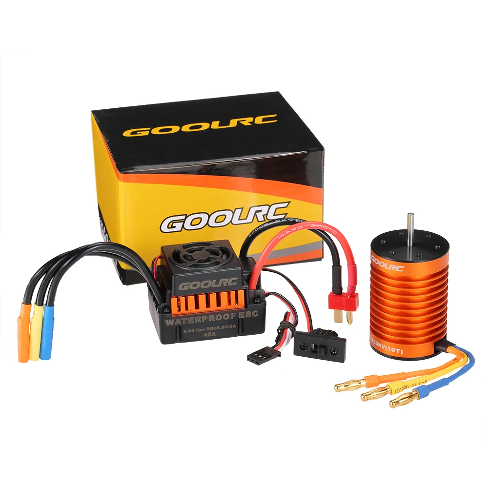 GoolRC Upgrade Waterproof F540 3930KV Brushless Motor with 45A ESC Combo Set for 1/10 RC Car Truck | Игрушки и хобби