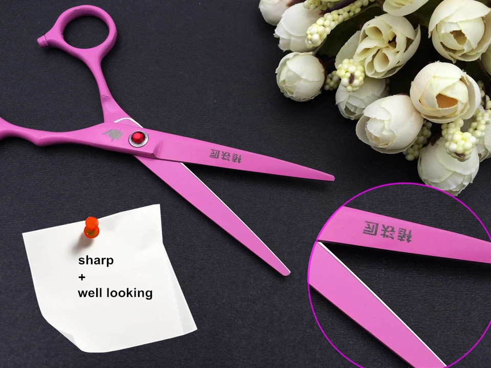 Hot sell Japan hair cutting scissors high quality Smith Chu 6.0 inch pink professional barber hairdressing scissors hair shea