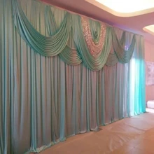 New Customized Wedding Backdrop with Beatiful Sequins Swag Wedding Drape and Curtain Wedding Decoration