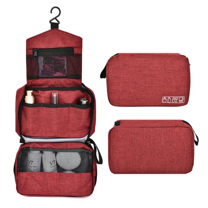 Soperwillton мужская сумка для туалетных принадлежностей подвесной дорожный набор для бритья Dopp сумка-Органайзер идеальный аксессуар для путешествий Подарок roupa feminina - Цвет: Burgundy