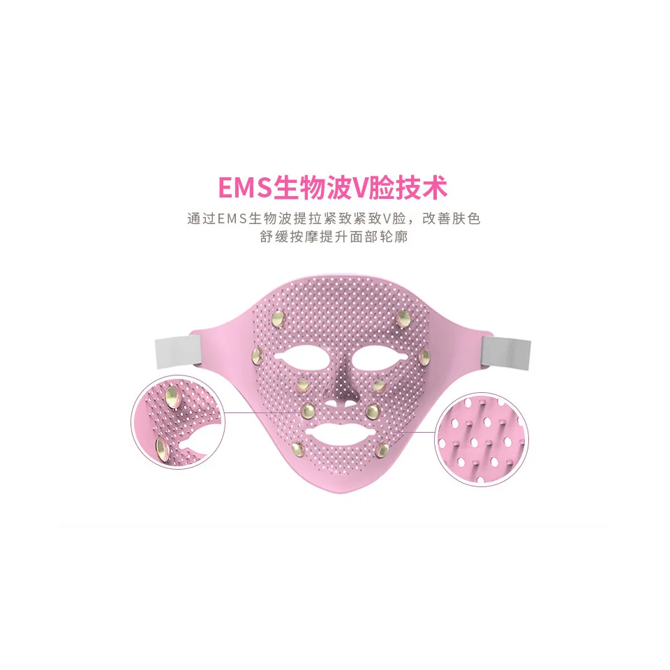 

Silicone 3D Facial Mask Electric EMS Vibration Beauty Massager Skin Care Rejuvenation Anti-wrinkle Acne Removal Face Beauty Spa