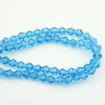

Chinese (1440-2880pcs) Aquamarine 6-8mm Bicone Beads Spare Cheap Beads Accessories of Necklaces Bracelets Free Shipping