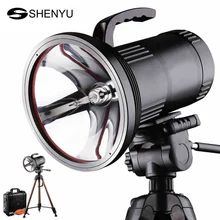 SHENYU супер яркий HID портативный прожектор сверхмощный большой диапазон ксеноновый прожектор полимерный литиевый аккумулятор со штативом
