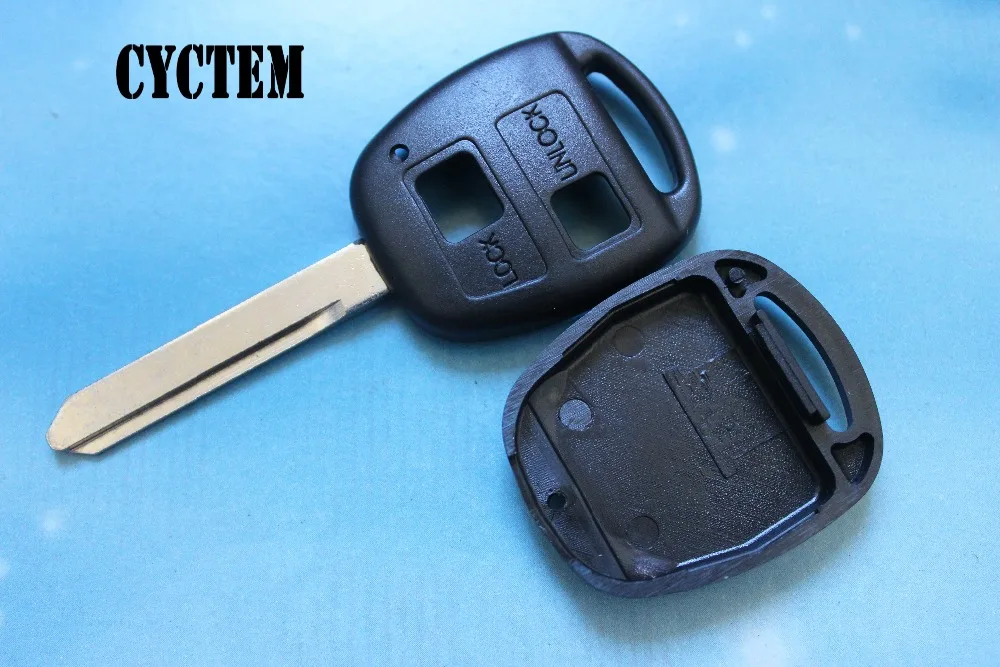 CYCTEM 2 кнопки автомобильный чехол для ключей замена пустой подходит Toyota с лезвием