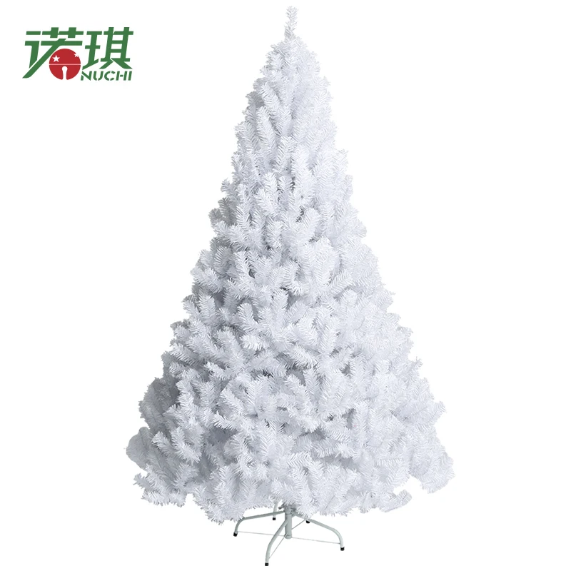 

NUCHI 90CM/120CM/150CM/180CM/210CM/240CM Christmas Tree Pure White PVC Artificial Encryption Christmas Tree Decorations