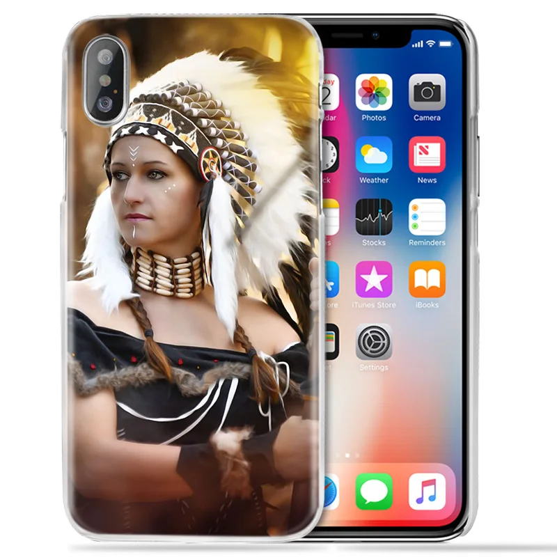 Чехол с индийскими перьями для девушек iPhone 12 mini 11 Pro XS Max XR X 10 7 7S 8 6 6S Plus 5S SE 5 +