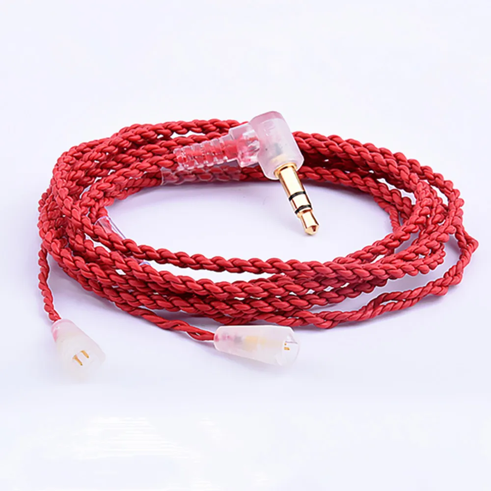 100 Newest FENGRU 1.2m Gold plated Earphone Cables Headphone Wire HIFI