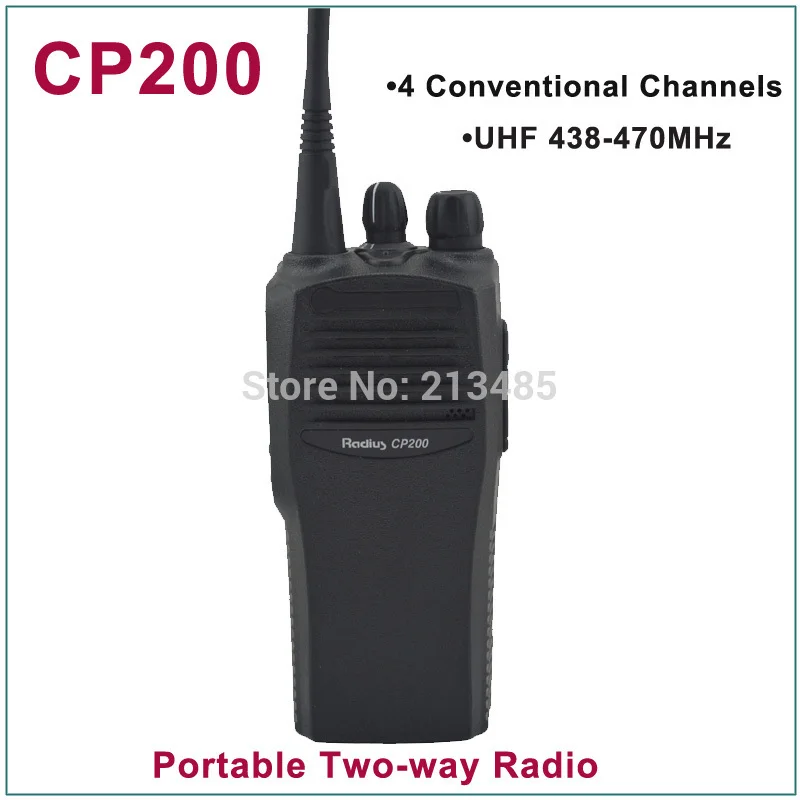 Новый CP200 UHF 438-470 MHz 4 обычных каналов Портативное двухстороннее радио