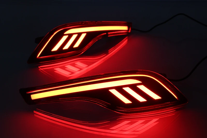Автомобильная проблесковая 2 шт Автомобильный светодиодный для Хонда сrv мульти-функциональное 12В Светодиодный отражатель задний фонарь лампа заднего бампера светильник тормозной светильник