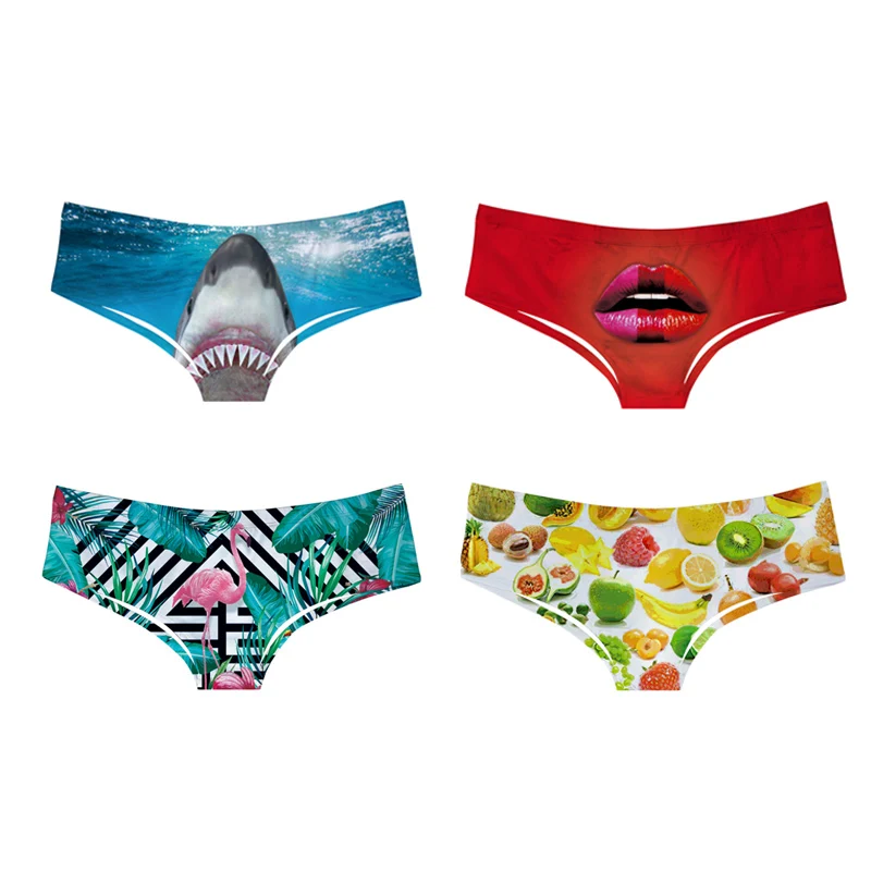 

Funny Sky ocean flamingo Print Sexy Women Underwear Pant Casual Slim Breathable Underpants Shorts Mujer Femme calcinha lingerie