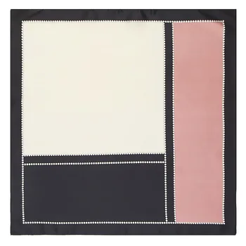 

ionasi Female Foulard Euro Design Small Hijab Plaid Print Square Scarves Luxury Brand Women Scarf Silk Bandana 60cm x 60cm