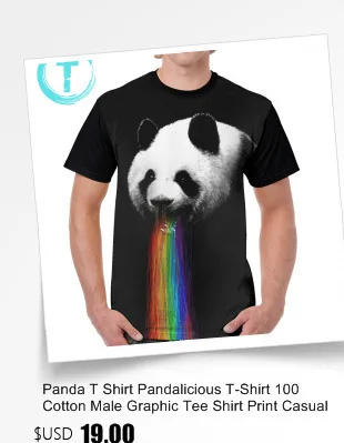 Футболка с пандой, футболка Pandalicious, 100 полиэстер, Мужская футболка с графическим принтом, Повседневная футболка с коротким рукавом, плюс размер, отличная футболка