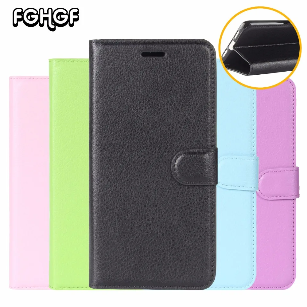

FGHGF Cases For iPhone X 10 Case Litchi Stripes Leather Flip Wallet Cover For iPhone 6 6S 7 8 Plus Cover Wallet Style Shell Capa