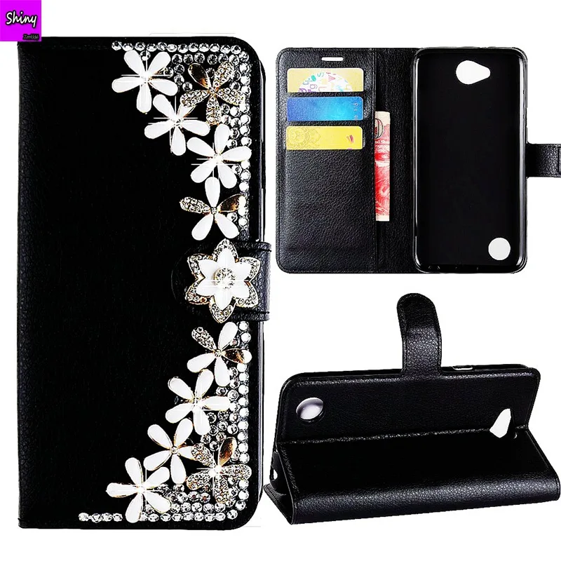 3D Handmade Punk Skull Glitter Design Flip Leather Cover Case Black Stylish STENES Bling Wallet Phone Case Compatible with Samsung Galaxy S9 