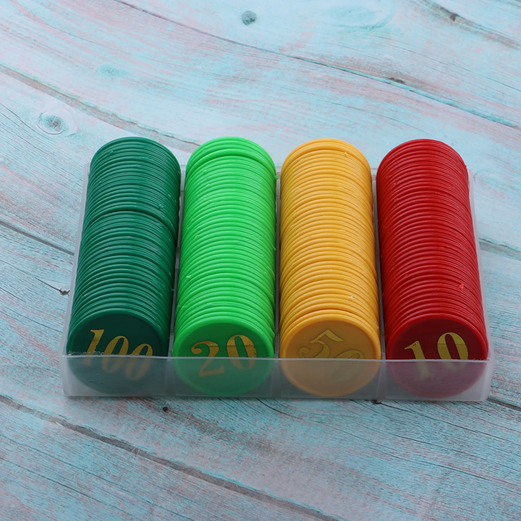 160pcs Acrylic Game Wager Mahjong Money Chips 33mm For Gambling Poker Game Mahjong Playing And Other Recreation Games