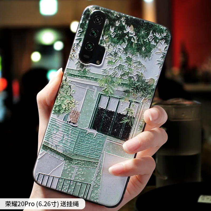 9 HONOR 20 PRO Чехол с тиснением Honor20 Green Street leaf cat для huawei HONOR 20 PRO, V20, 20i, Honor 10, V10, 10 lite, 8x чехол - Цвет: 9 HONOR 20 PRO