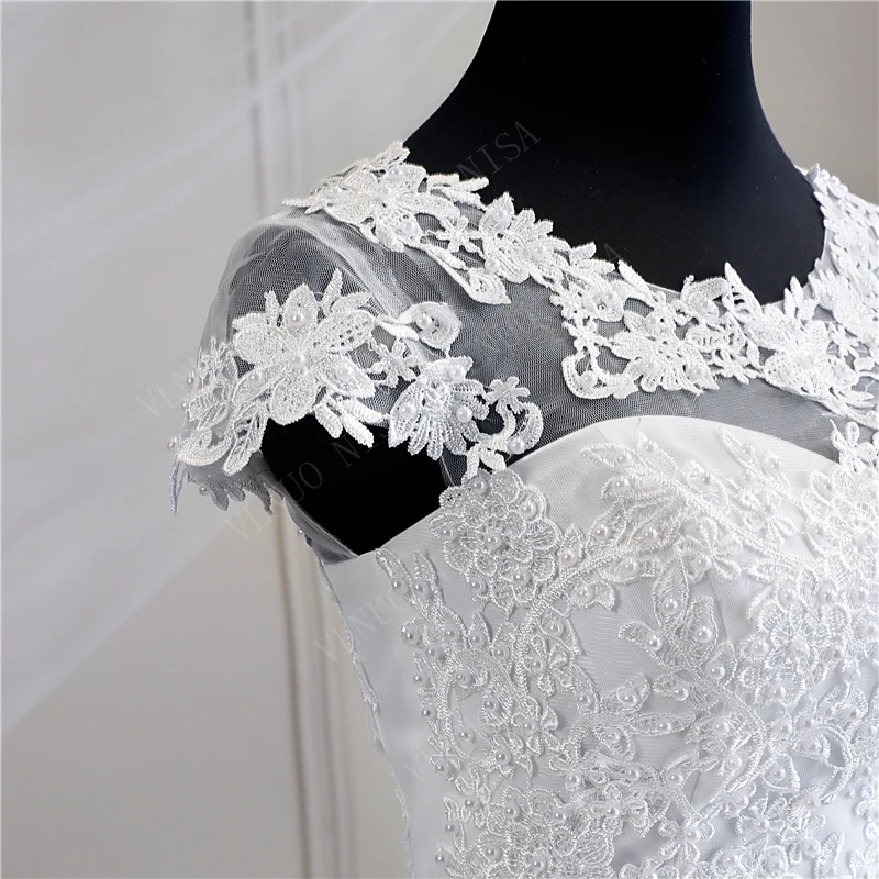 tea length wedding dress Robe De Mariee Grande Taille New Wedding Dress Lace appliques pearls Sweetheart Ball Gown Princess Plus Size Vintage Brides 25 affordable wedding dresses