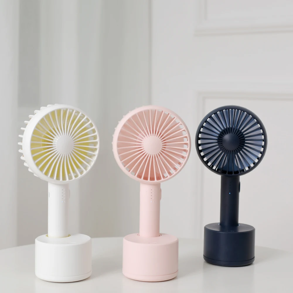 

Mini Fan 120 Degree Shakeable Head Handheld Portable Air Cooling Fan 2000mAh Rechargeable Rotating Desktop Fan For Office Home