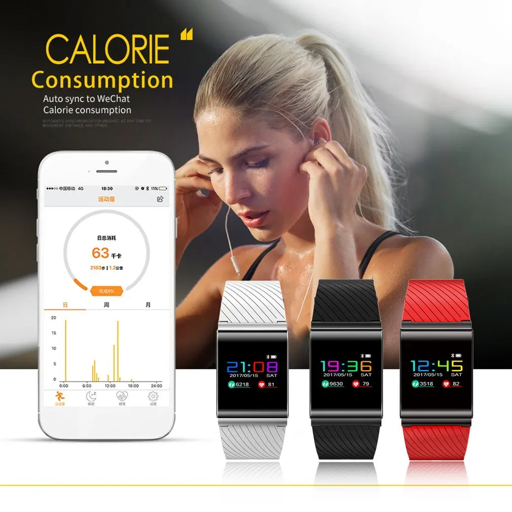 

X9Pro Colorful Black OLED Bluetooth Smart Wristband Blood Pressure Heart Rate Monitor Fitness Pedometer Sports Watch