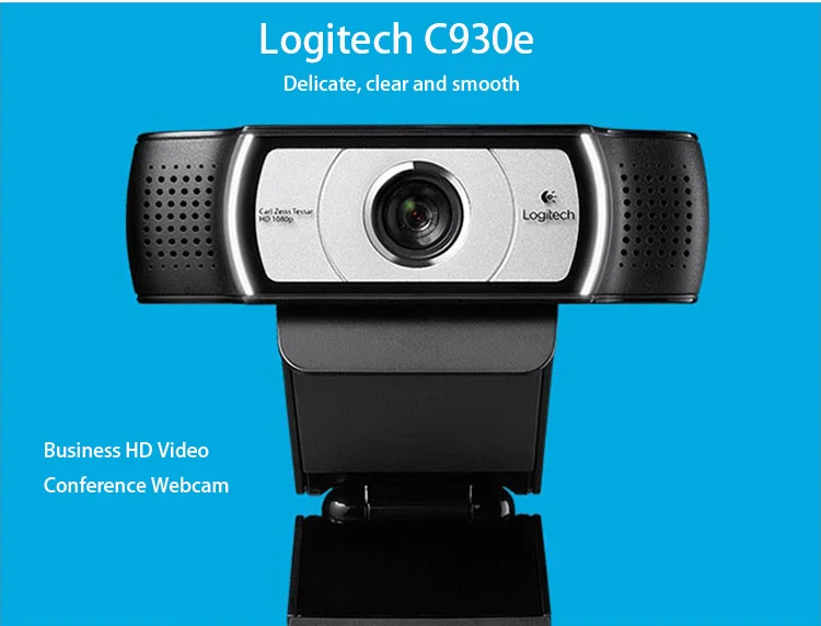 Веб-камера logitech C930e с разрешением 1080P HD, расширенный обзор на 90 градусов, сертифицированная microsoft Plug and play Lync 2013 и Skype