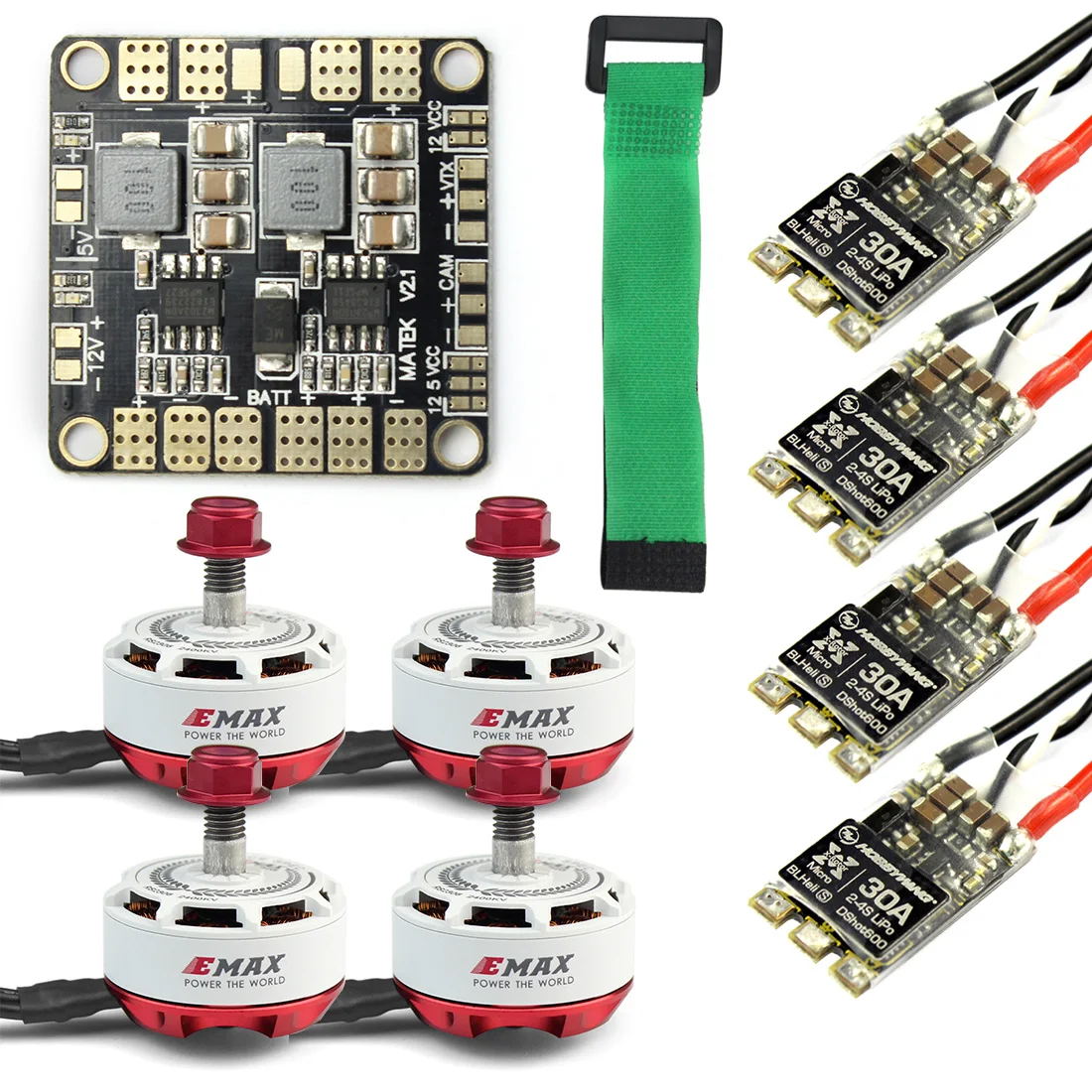 

Mini RC Racing Drone Brushless Motor ESC Combo 4x EMAX RS2306 2400KV & Mini ESC BLHeli-s 30A + Mini Power Distribution Board