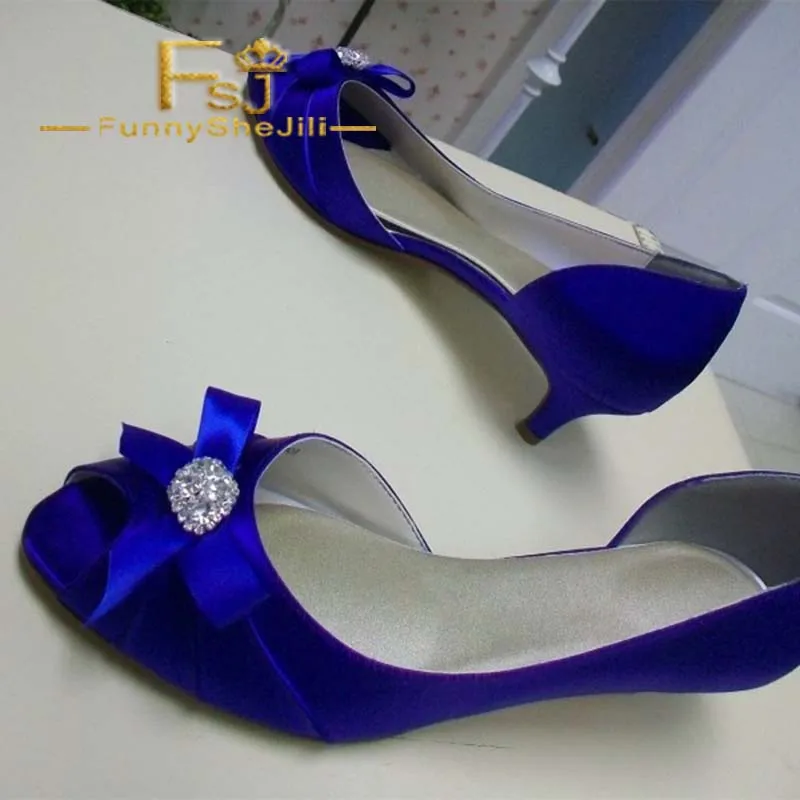 royal blue heels with bow