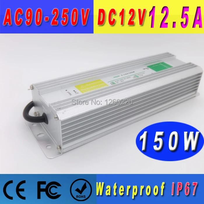 IP67 Constant voltage AC to DC 150w waterproof driver  led Switching Power Supply  AC170-260V outdoor Power Supplies